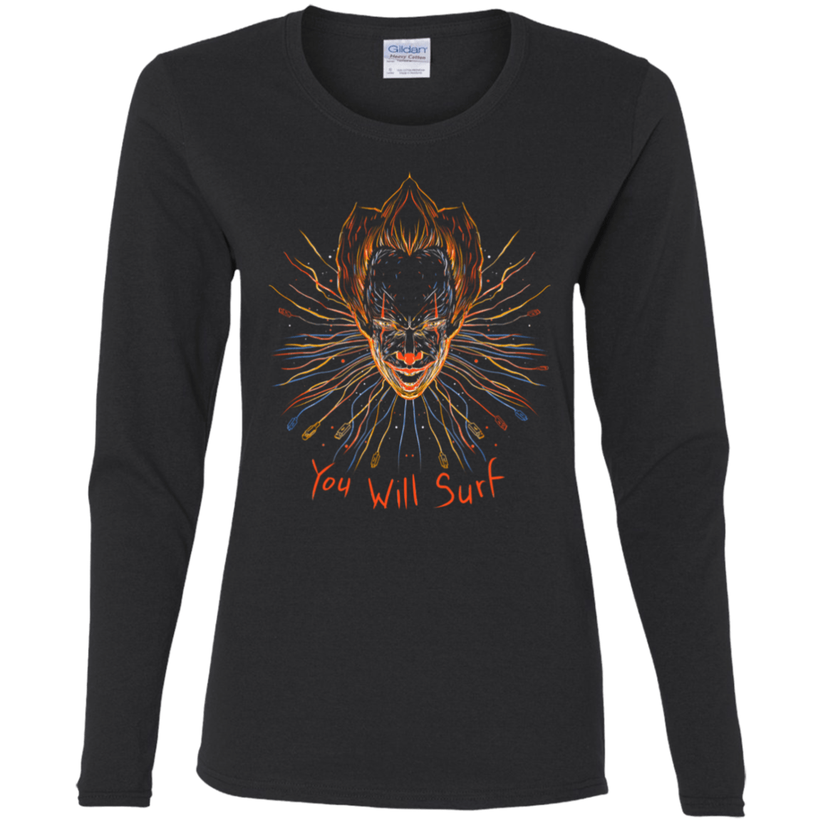 T-Shirts Black / S IT Clown Women's Long Sleeve T-Shirt