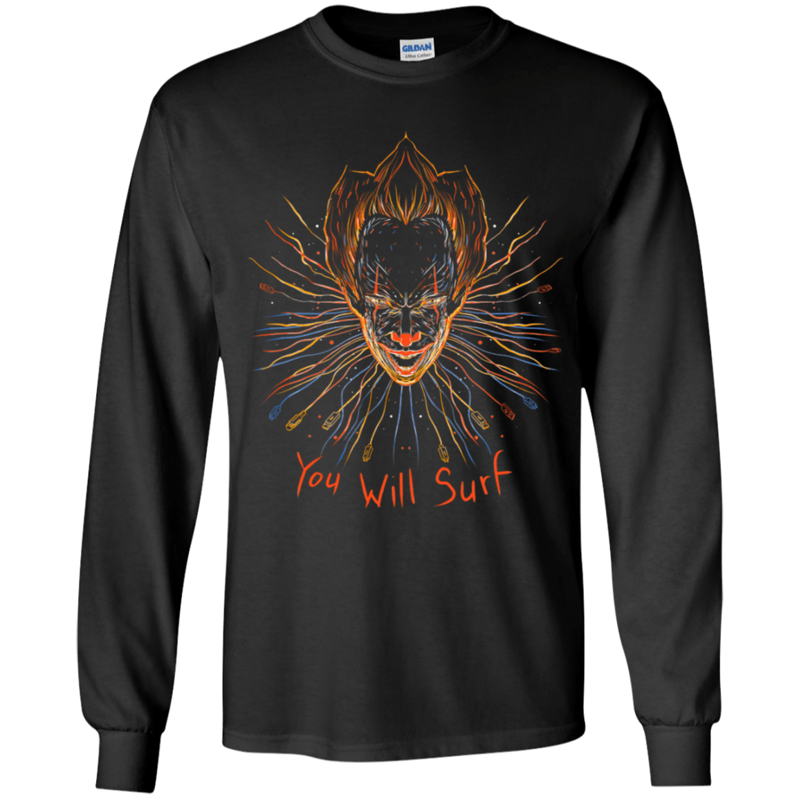 T-Shirts Black / YS IT Clown Youth Long Sleeve T-Shirt