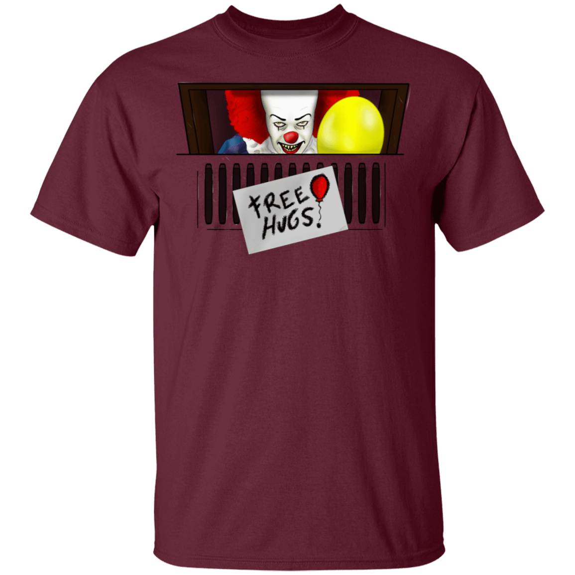 T-Shirts Maroon / S IT Free Hugs 1990 T-Shirt