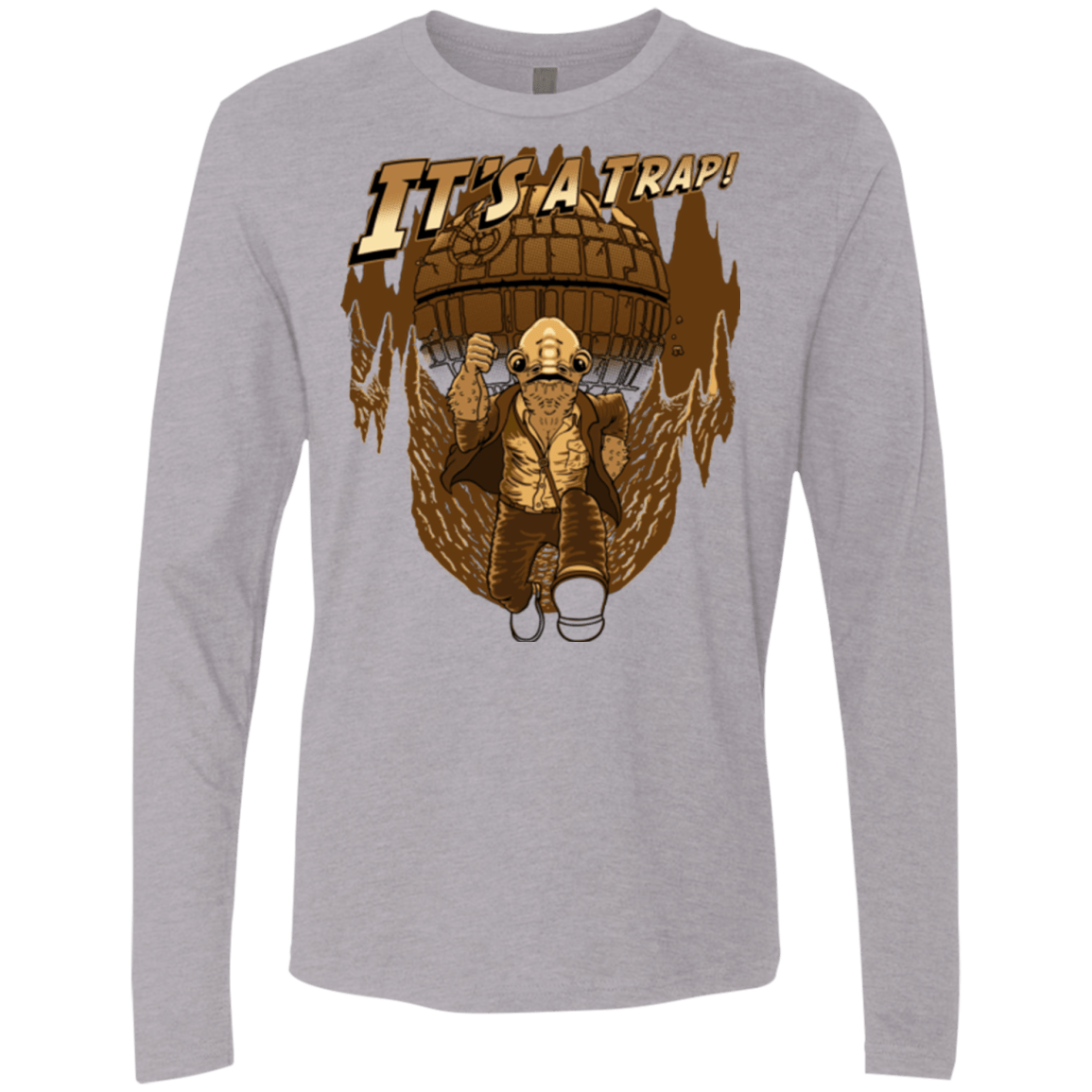 T-Shirts Heather Grey / Small It's a trap!! Men's Premium Long Sleeve