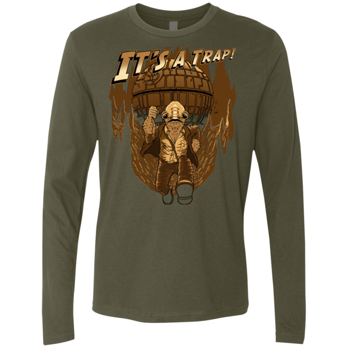 T-Shirts Military Green / Small It's a trap!! Men's Premium Long Sleeve