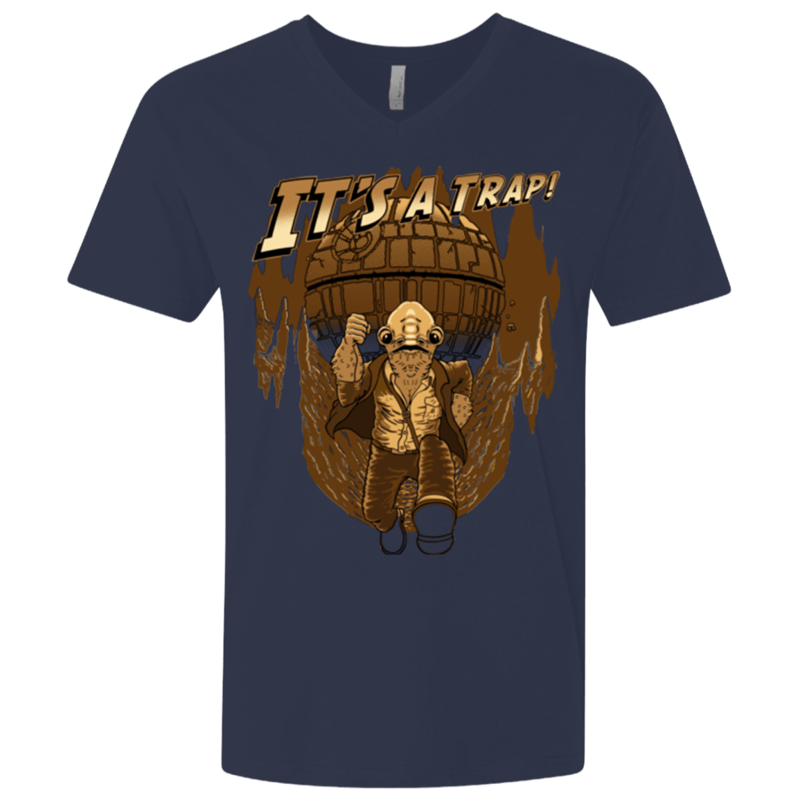 T-Shirts Midnight Navy / X-Small It's a trap!! Men's Premium V-Neck