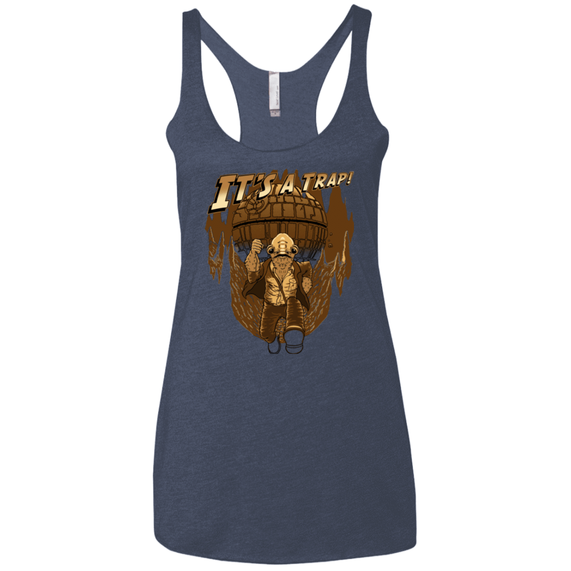 T-Shirts Vintage Navy / X-Small It's a trap!! Women's Triblend Racerback Tank