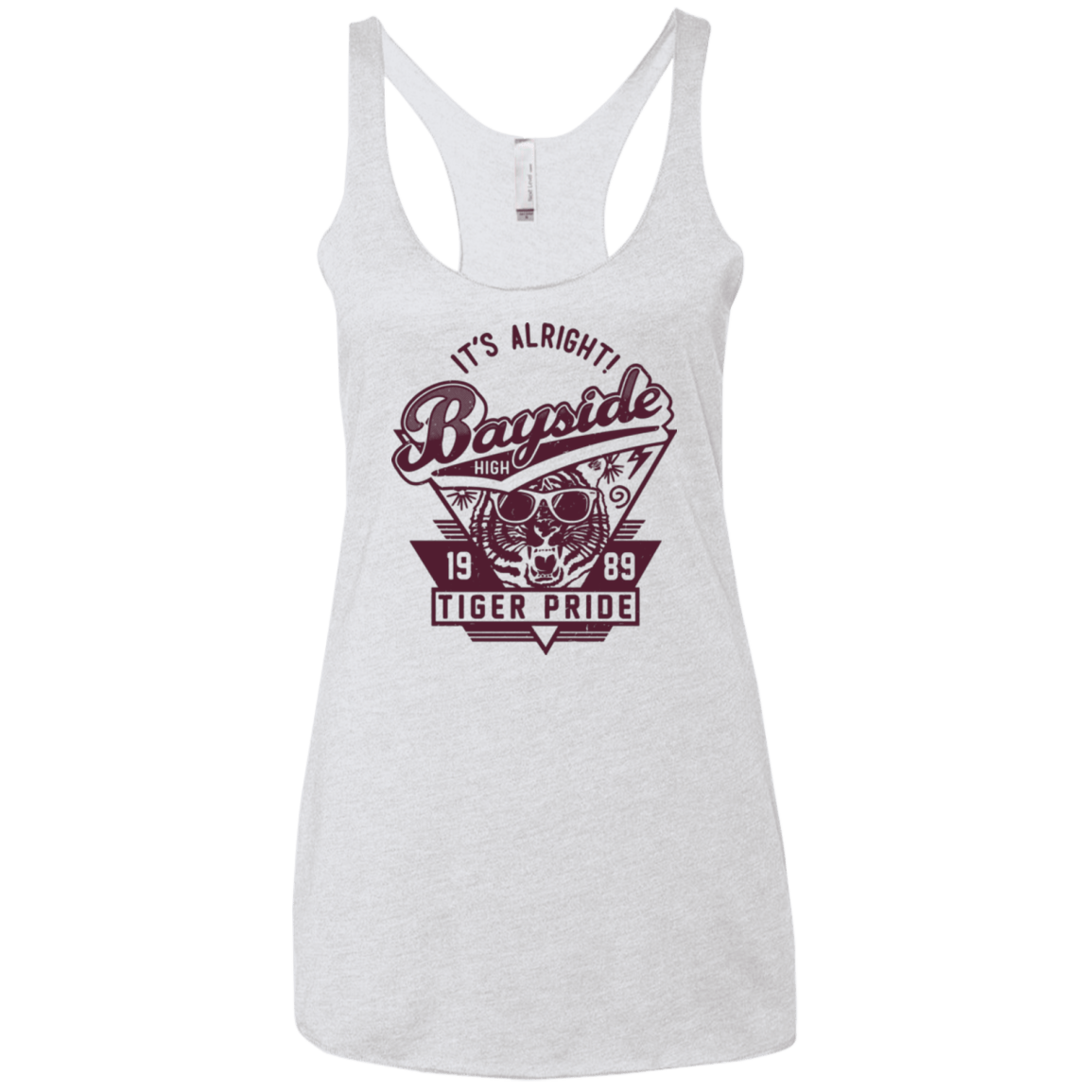 T-Shirts Heather White / X-Small It's Alright Women's Triblend Racerback Tank