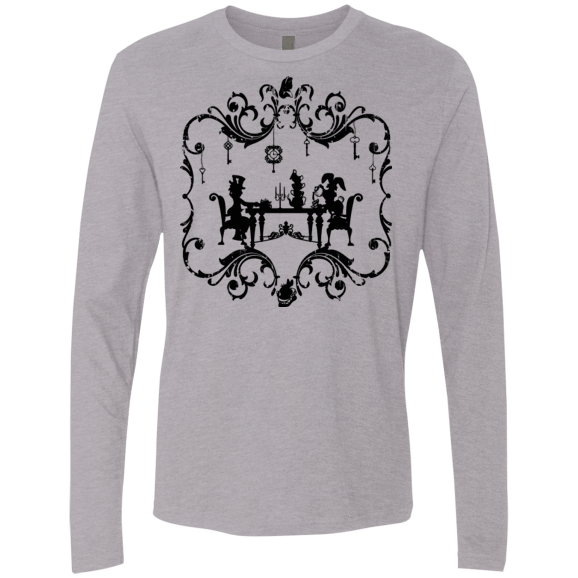 T-Shirts Heather Grey / Small It's Always Tea Time Men's Premium Long Sleeve