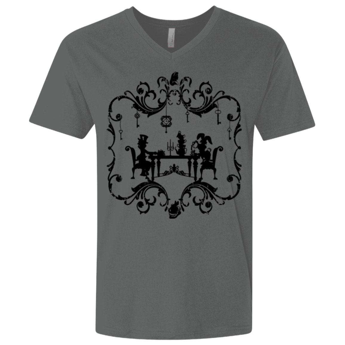 T-Shirts Heavy Metal / X-Small It's Always Tea Time Men's Premium V-Neck