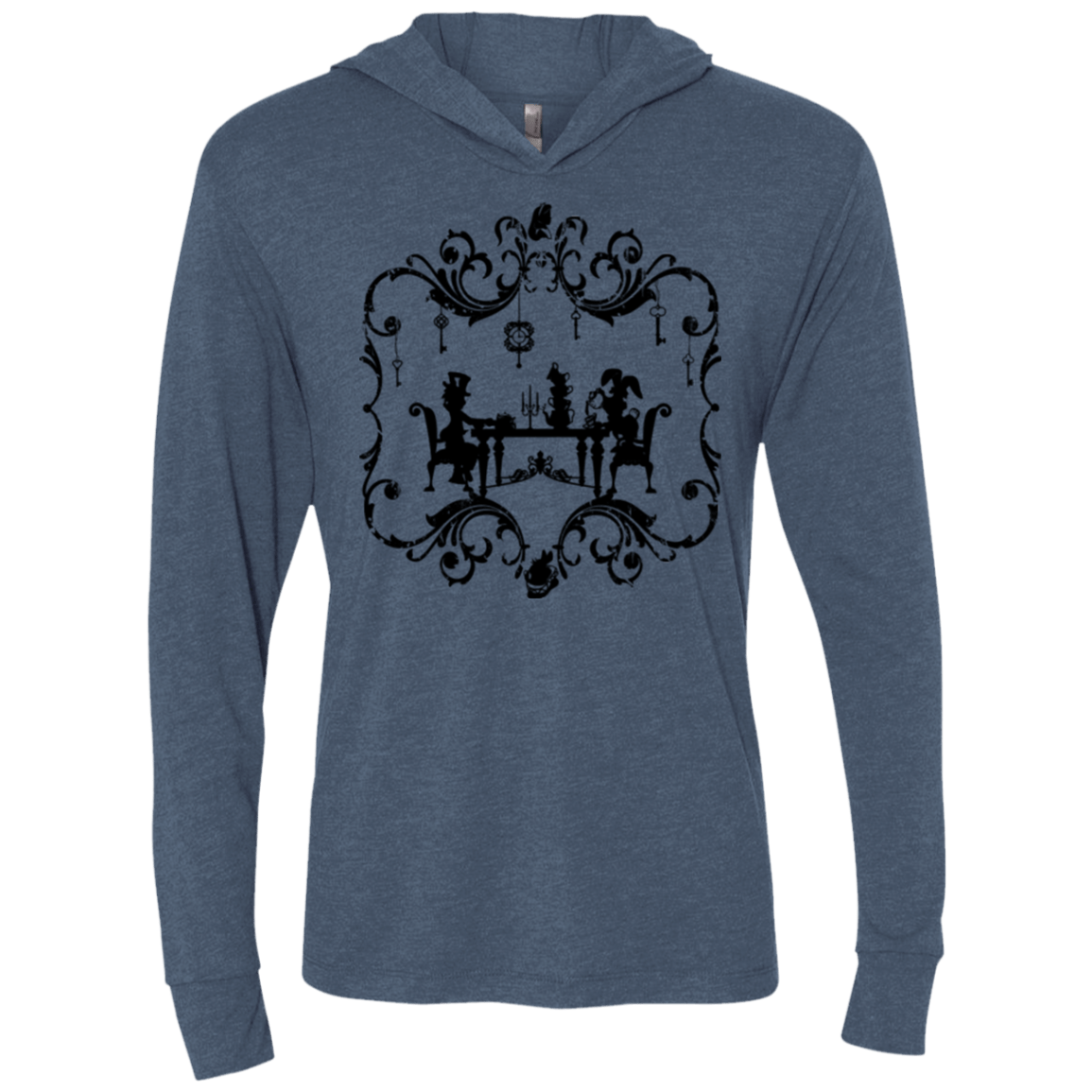 T-Shirts Indigo / X-Small It's Always Tea Time Triblend Long Sleeve Hoodie Tee