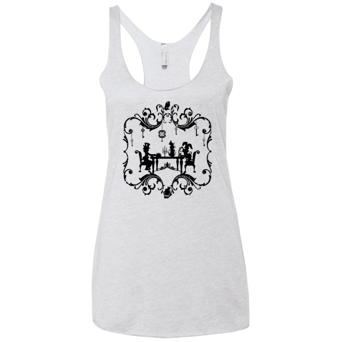 T-Shirts Heather White / X-Small It's Always Tea Time Women's Triblend Racerback Tank