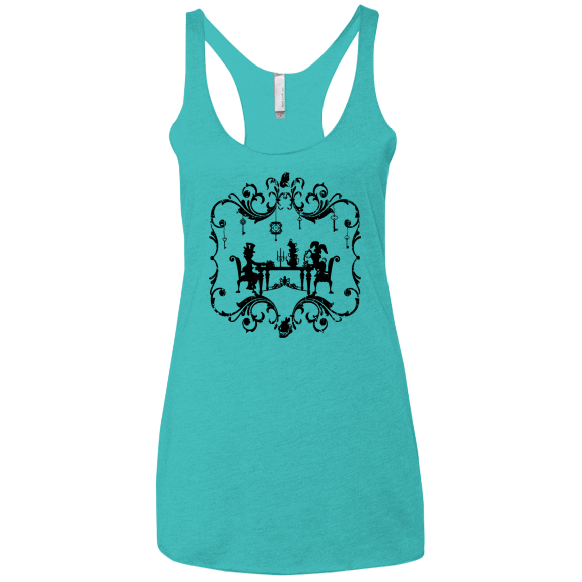 T-Shirts Tahiti Blue / X-Small It's Always Tea Time Women's Triblend Racerback Tank