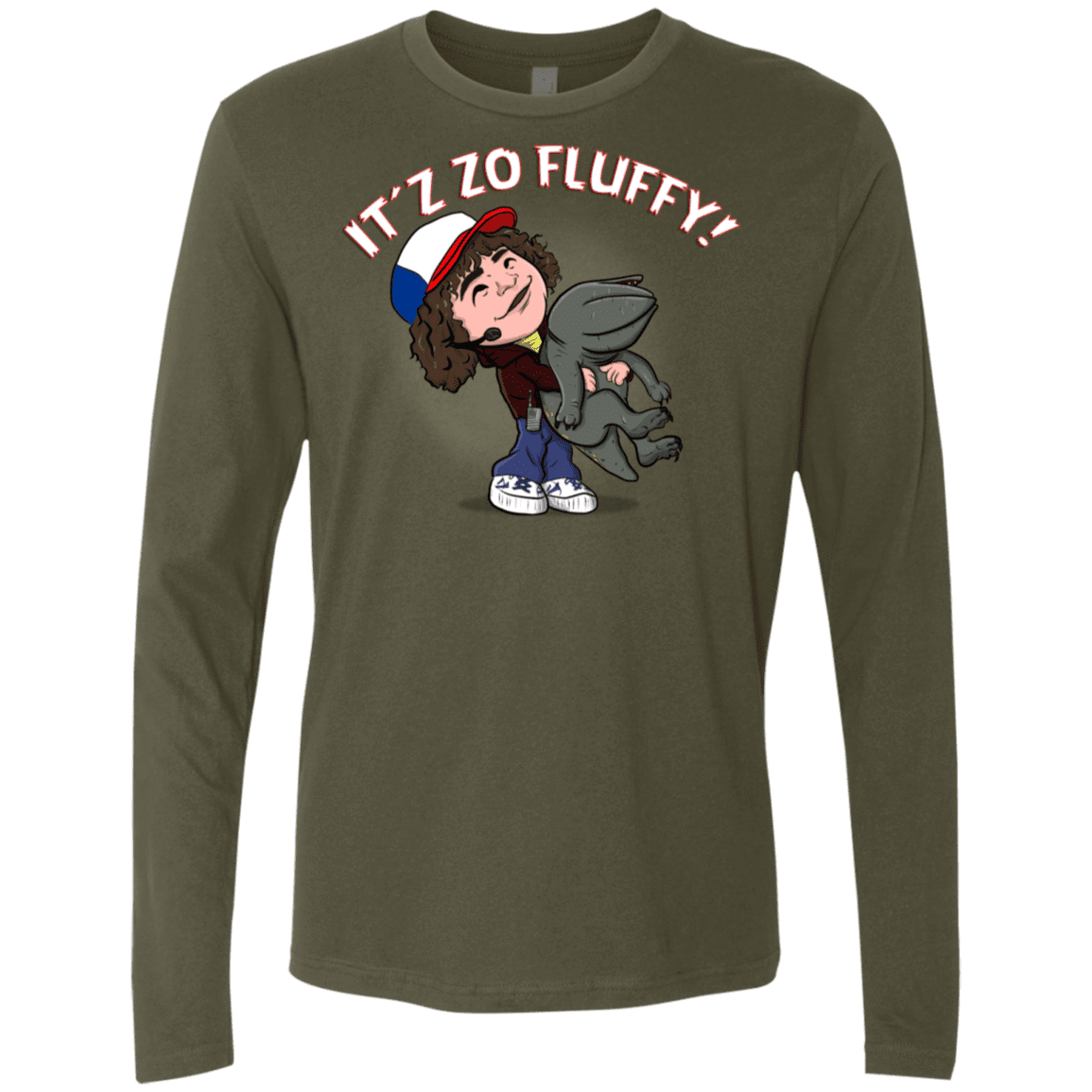 T-Shirts Military Green / S It´z Zo Fluffy Men's Premium Long Sleeve