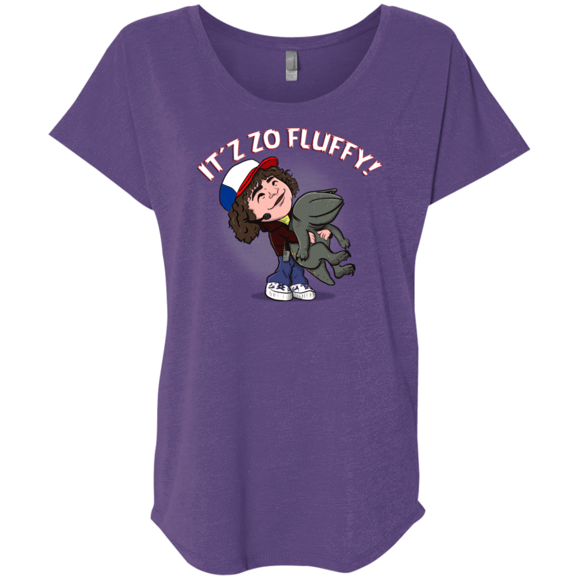 T-Shirts Purple Rush / X-Small It´z Zo Fluffy Triblend Dolman Sleeve