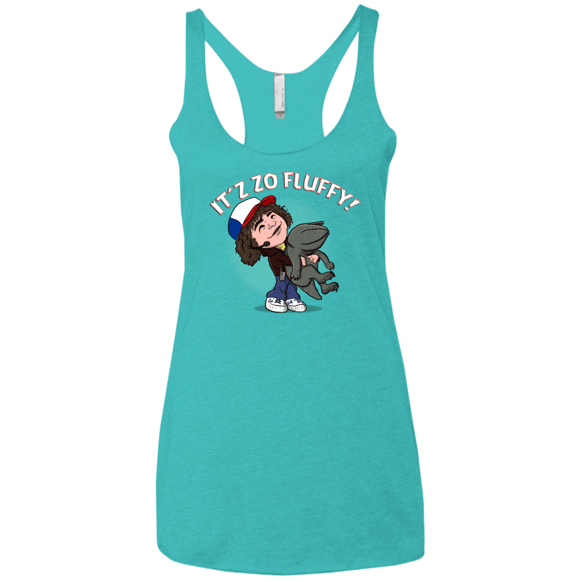 T-Shirts Tahiti Blue / X-Small It´z Zo Fluffy Women's Triblend Racerback Tank