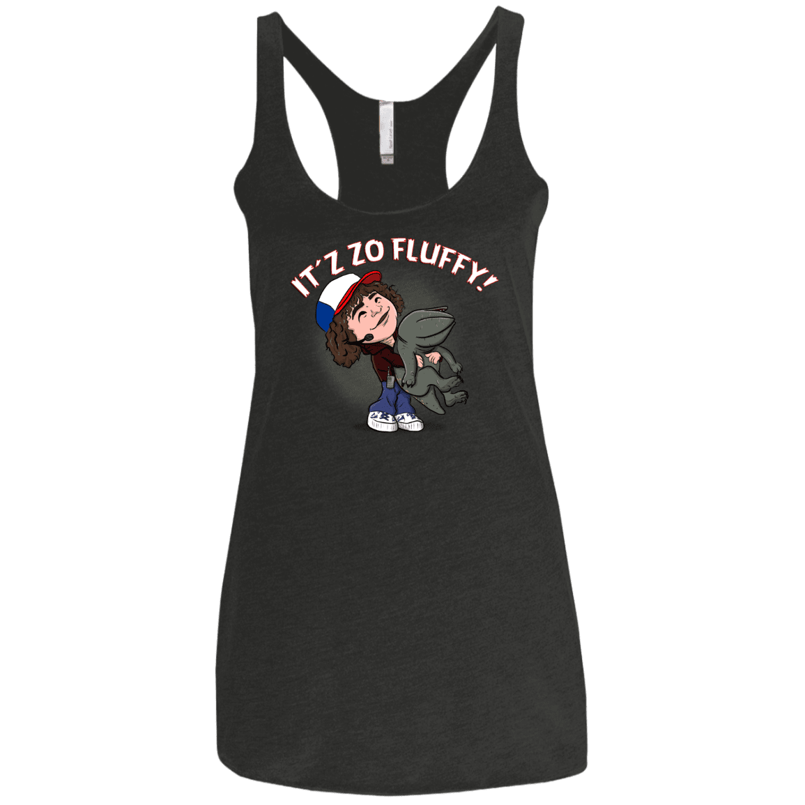 T-Shirts Vintage Black / X-Small It´z Zo Fluffy Women's Triblend Racerback Tank