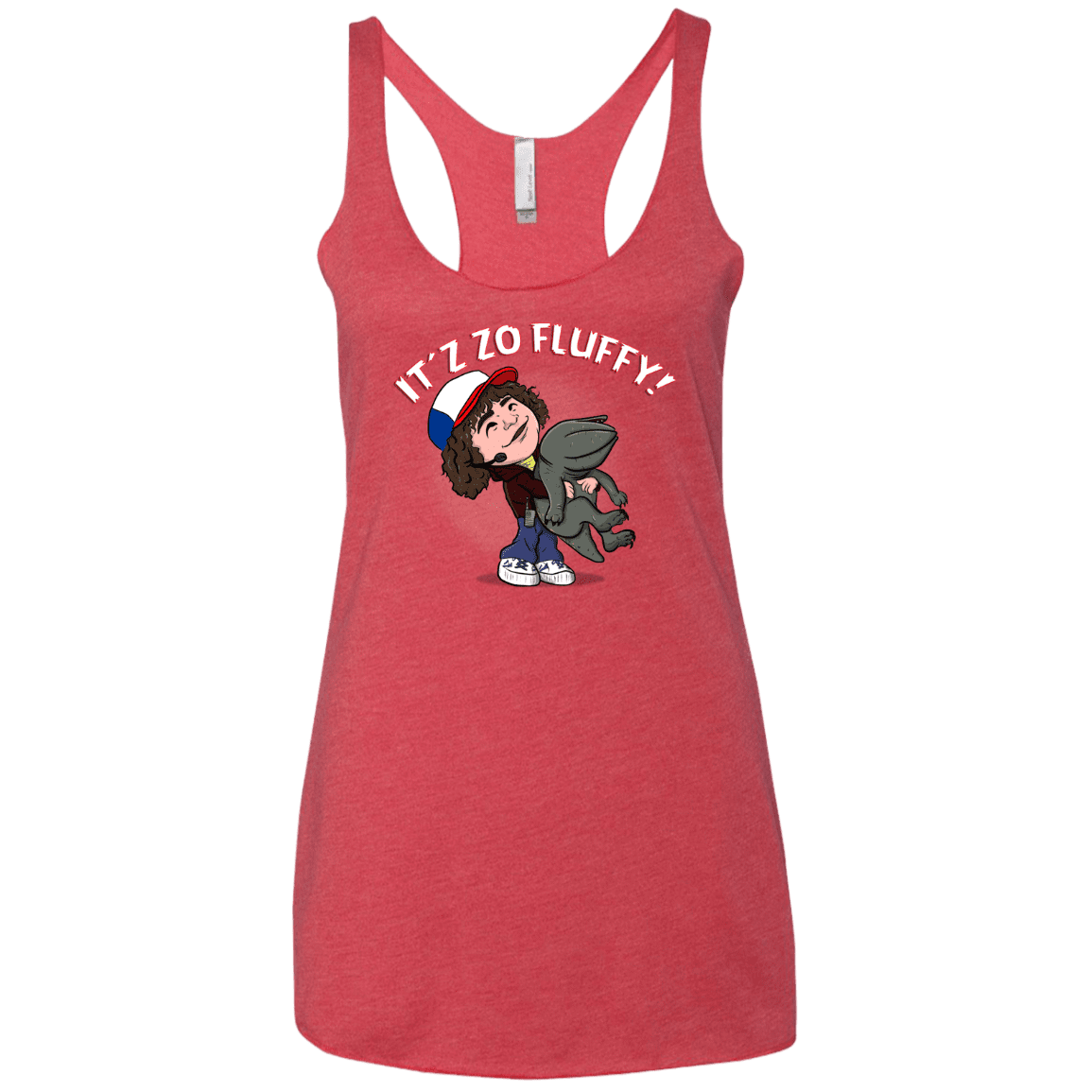 T-Shirts Vintage Red / X-Small It´z Zo Fluffy Women's Triblend Racerback Tank