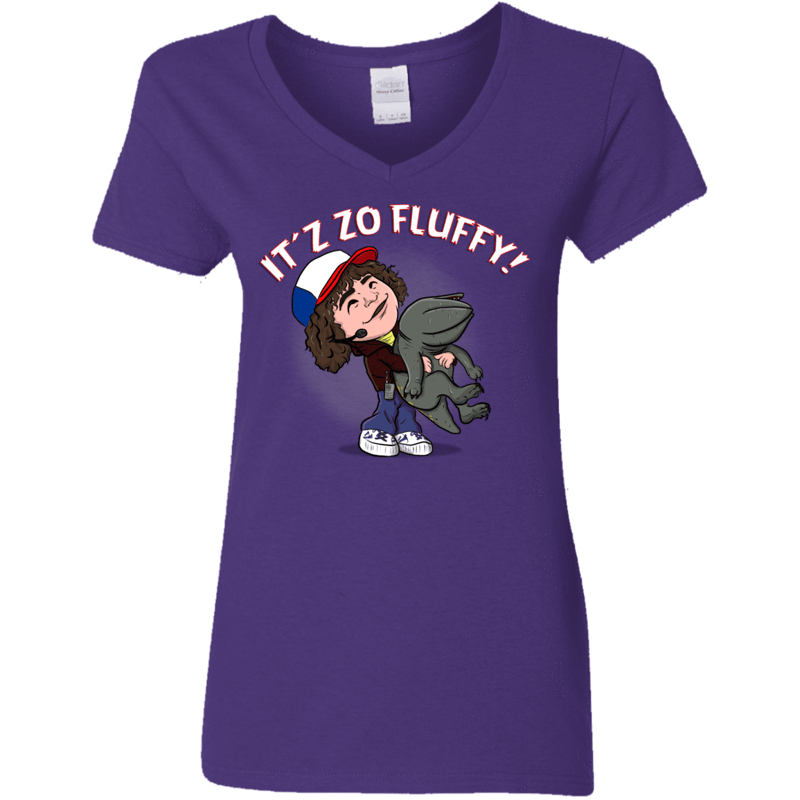 T-Shirts Purple / S It´z Zo Fluffy Women's V-Neck T-Shirt