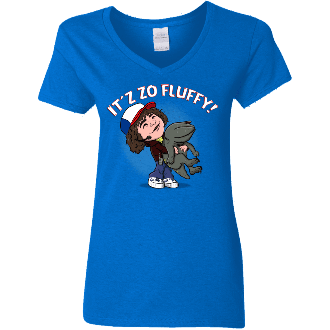 T-Shirts Royal / S It´z Zo Fluffy Women's V-Neck T-Shirt