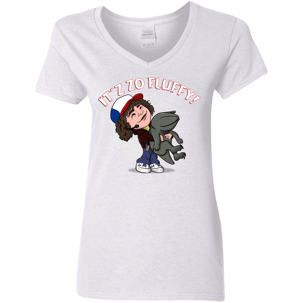 T-Shirts White / S It´z Zo Fluffy Women's V-Neck T-Shirt
