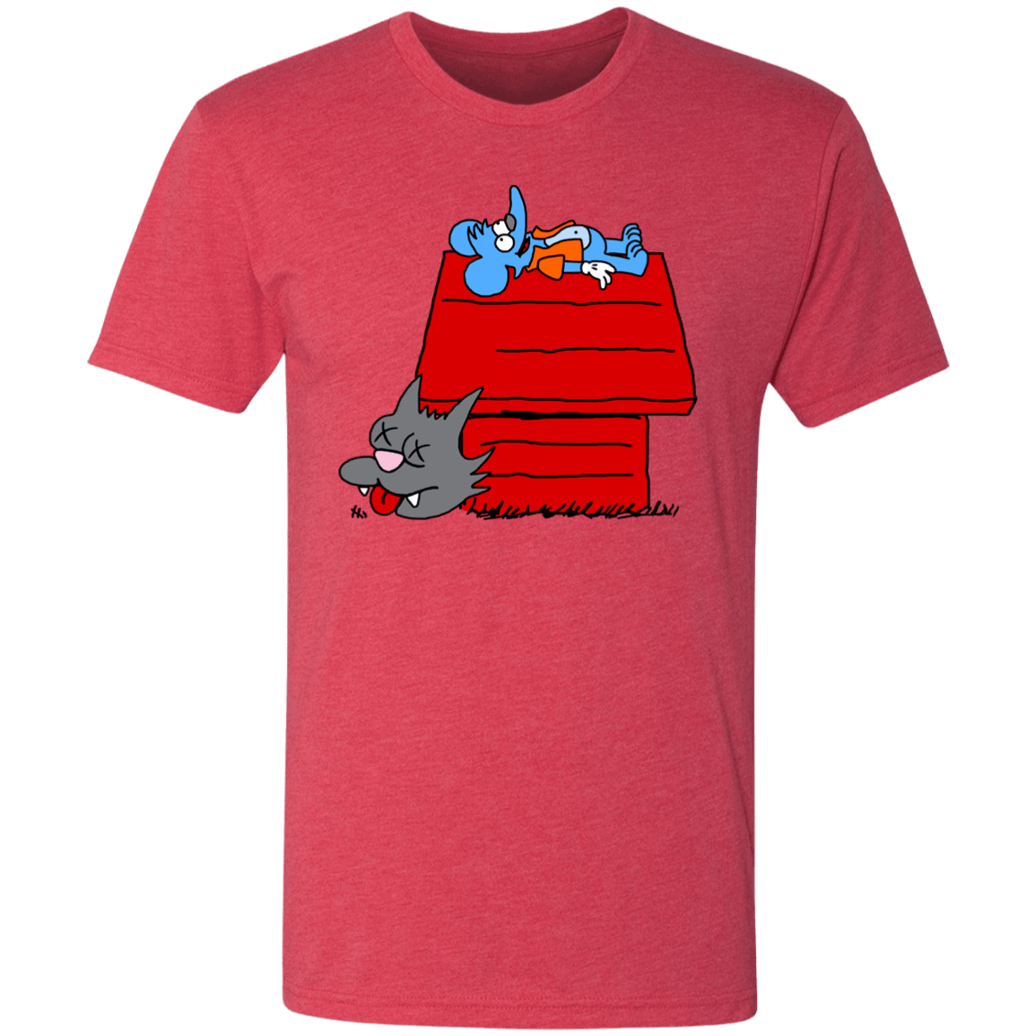 T-Shirts Vintage Red / S Itchy and Peanuts Men's Triblend T-Shirt