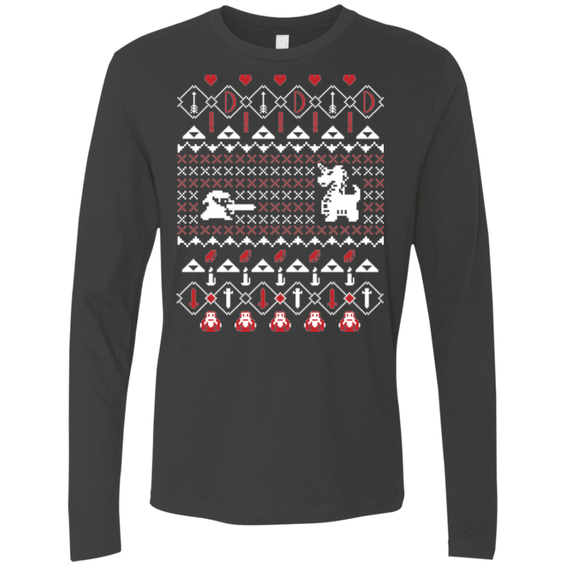 T-Shirts Heavy Metal / Small Its Dangerous To Go Alone At Christmas Men's Premium Long Sleeve