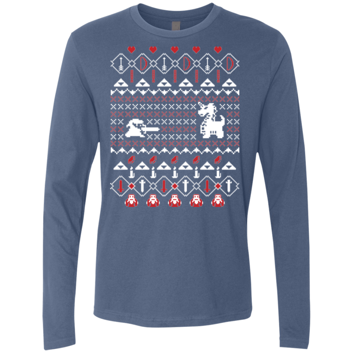 T-Shirts Indigo / Small Its Dangerous To Go Alone At Christmas Men's Premium Long Sleeve