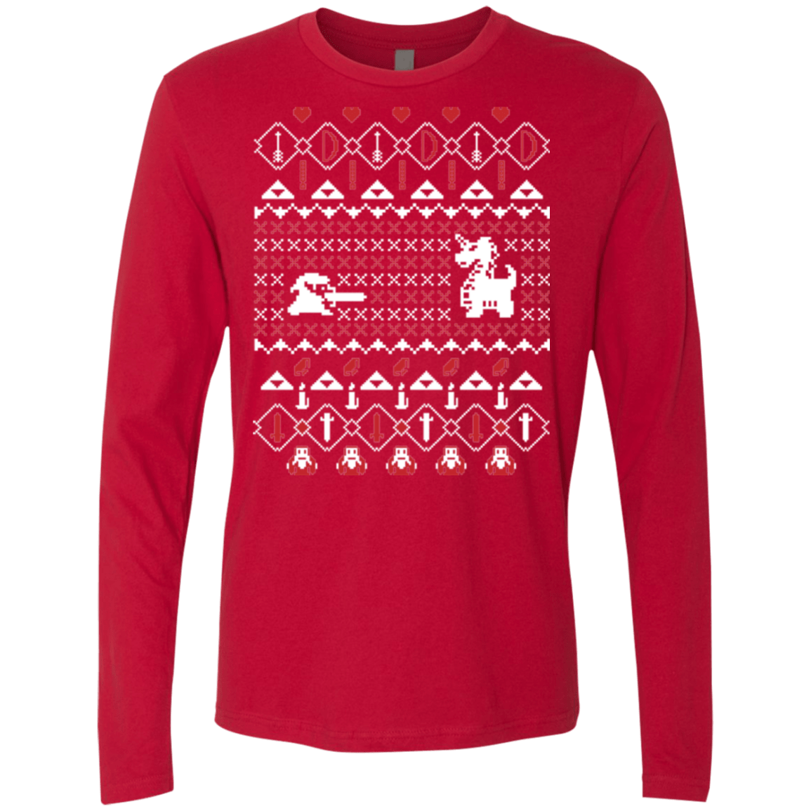 T-Shirts Red / Small Its Dangerous To Go Alone At Christmas Men's Premium Long Sleeve