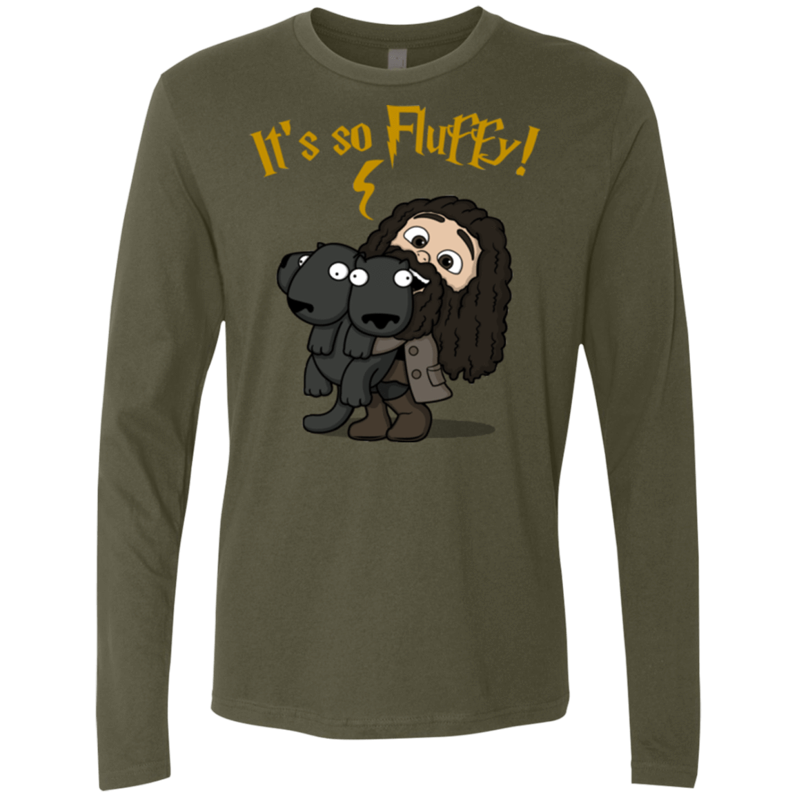 T-Shirts Military Green / Small Its So Fluffy Men's Premium Long Sleeve