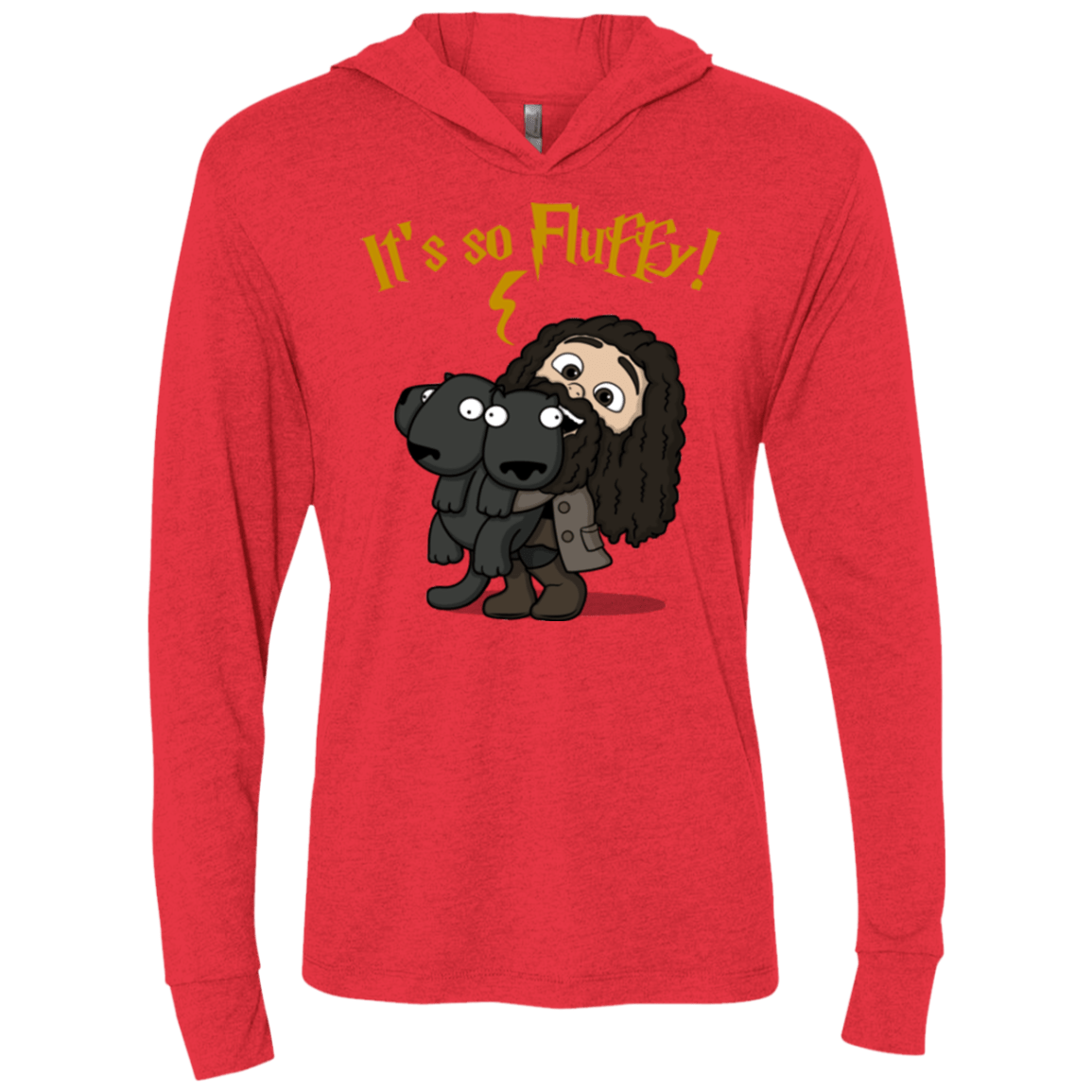 T-Shirts Vintage Red / X-Small Its So Fluffy Triblend Long Sleeve Hoodie Tee