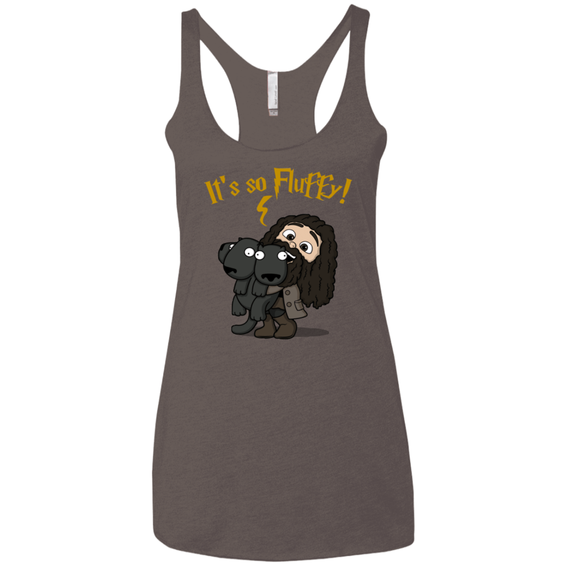 T-Shirts Macchiato / X-Small Its So Fluffy Women's Triblend Racerback Tank