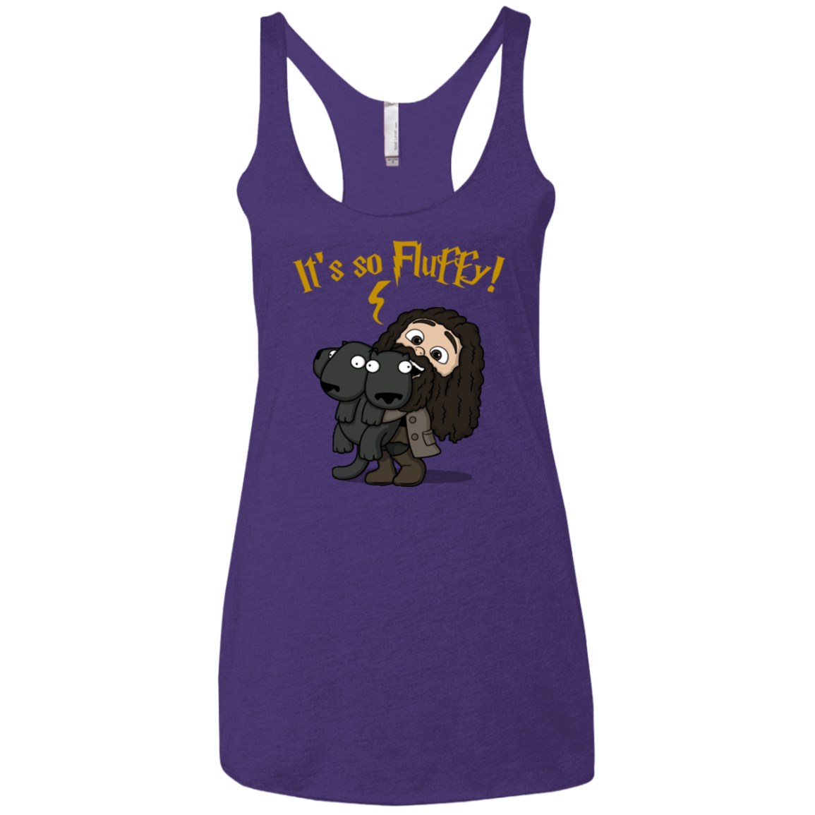 T-Shirts Purple Rush / X-Small Its So Fluffy Women's Triblend Racerback Tank