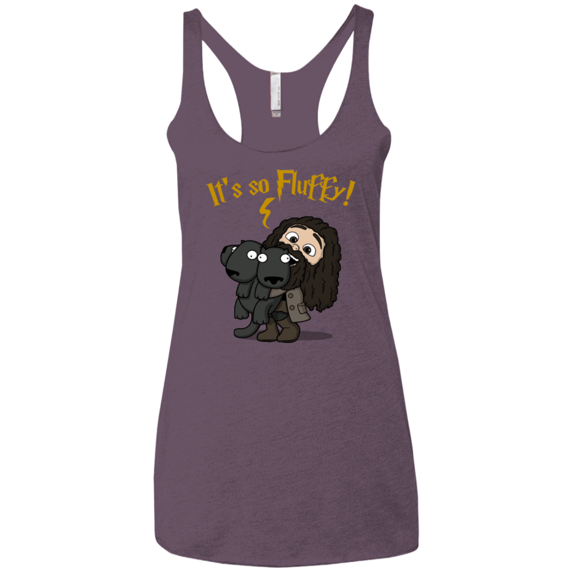 T-Shirts Vintage Purple / X-Small Its So Fluffy Women's Triblend Racerback Tank