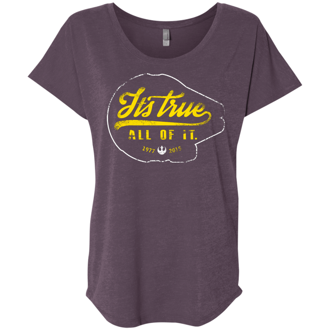 T-Shirts Vintage Purple / X-Small Its True Triblend Dolman Sleeve