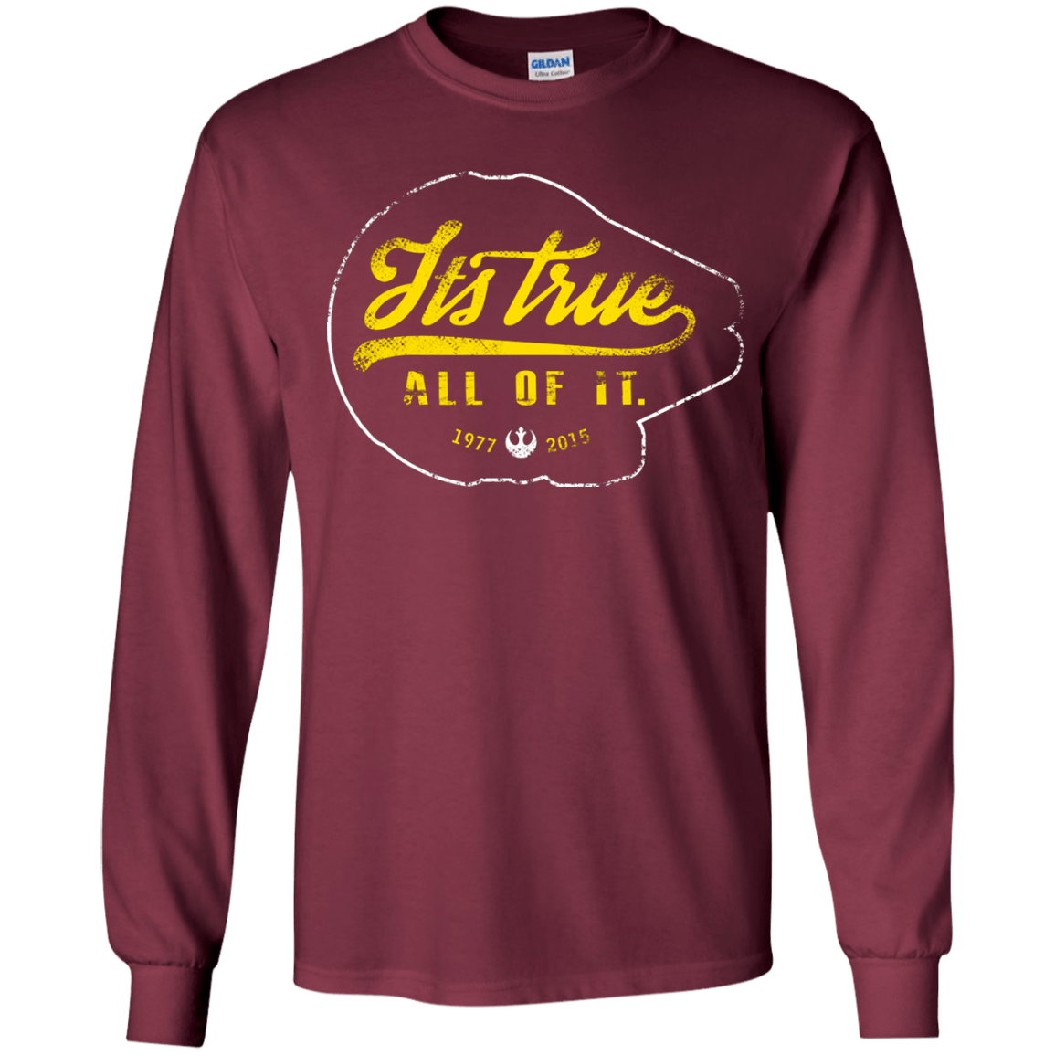 T-Shirts Maroon / YS Its True Youth Long Sleeve T-Shirt