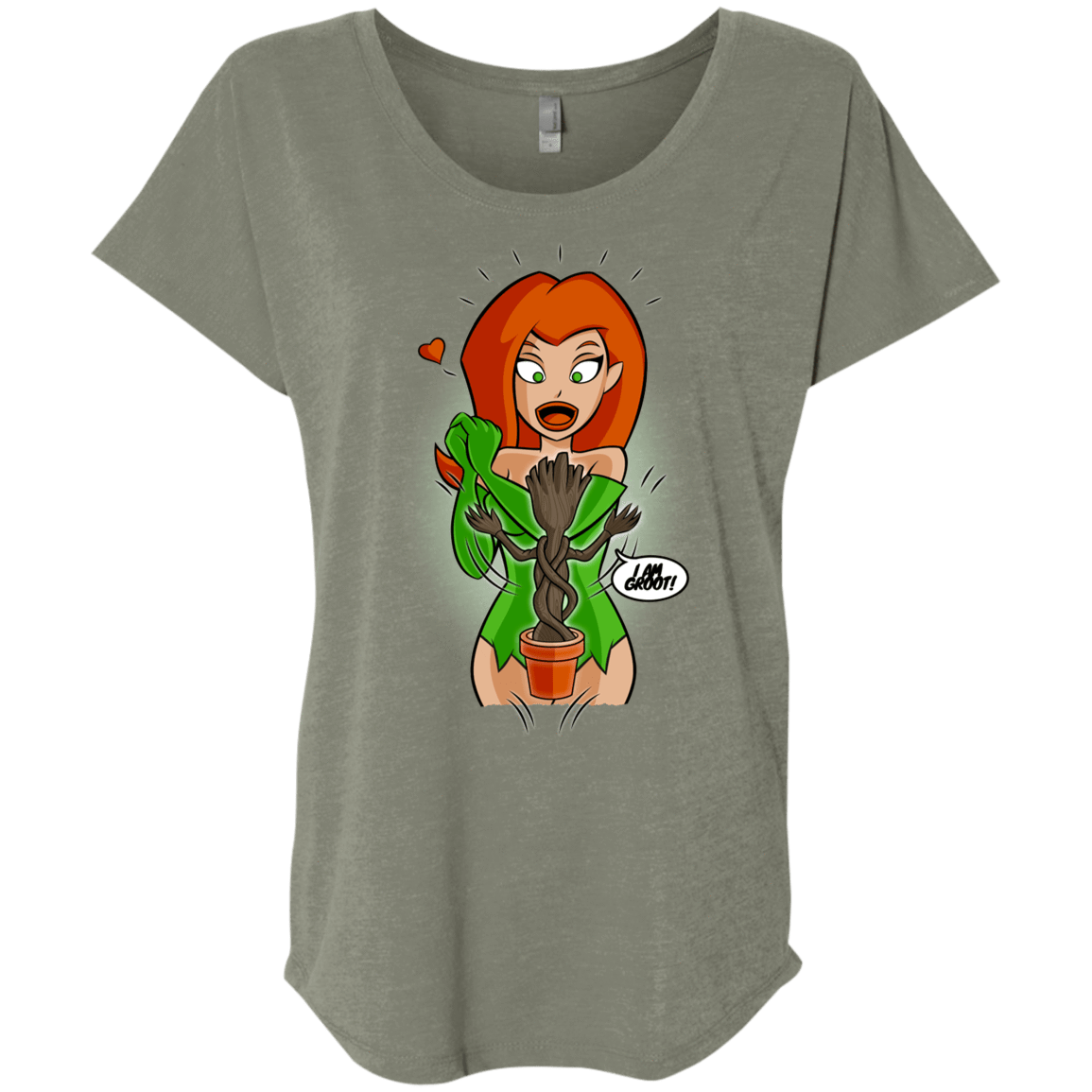 T-Shirts Venetian Grey / X-Small Ivy&Groot Triblend Dolman Sleeve