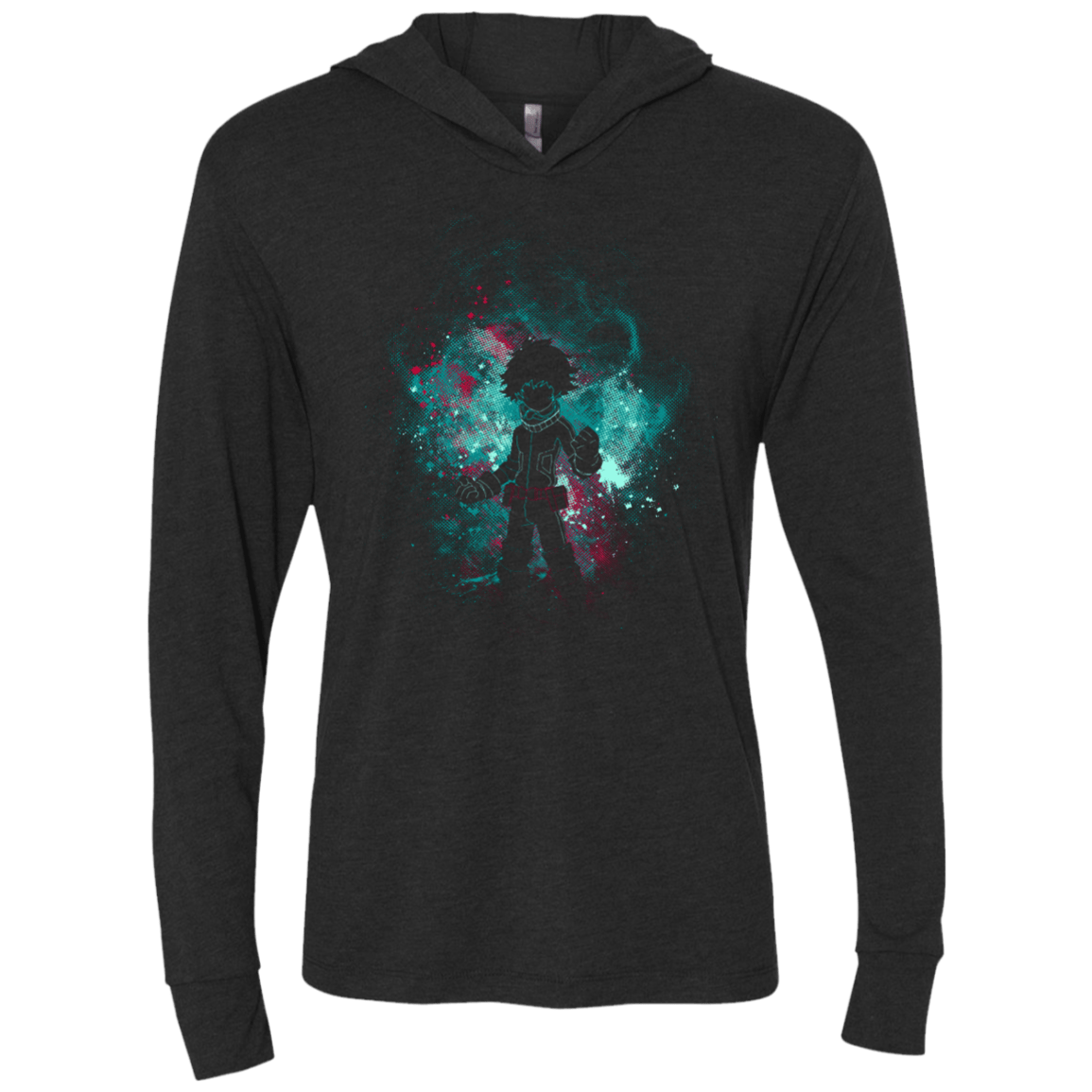 T-Shirts Vintage Black / X-Small IZUKU ART Triblend Long Sleeve Hoodie Tee