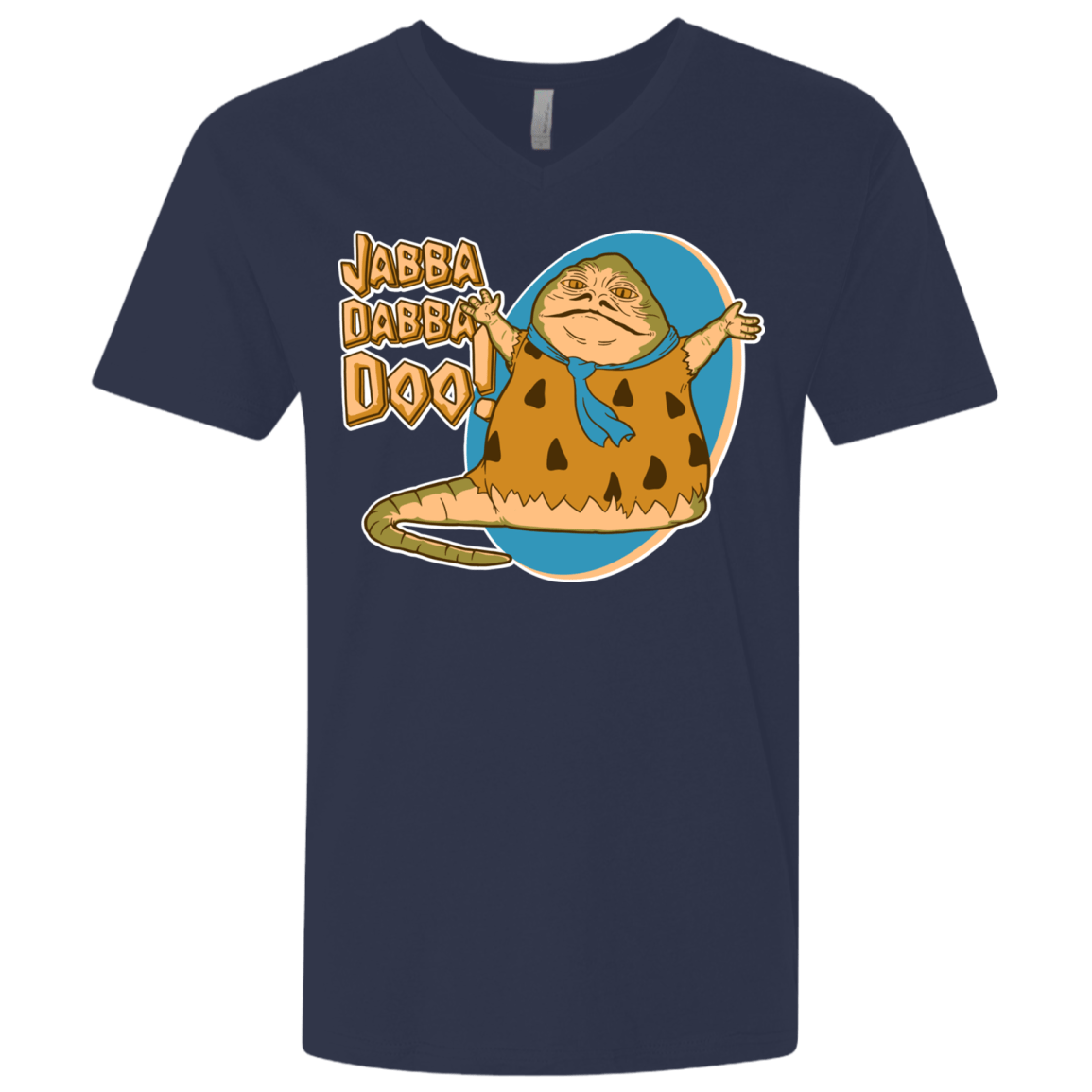 T-Shirts Midnight Navy / X-Small Jabba Dabba Doo Men's Premium V-Neck