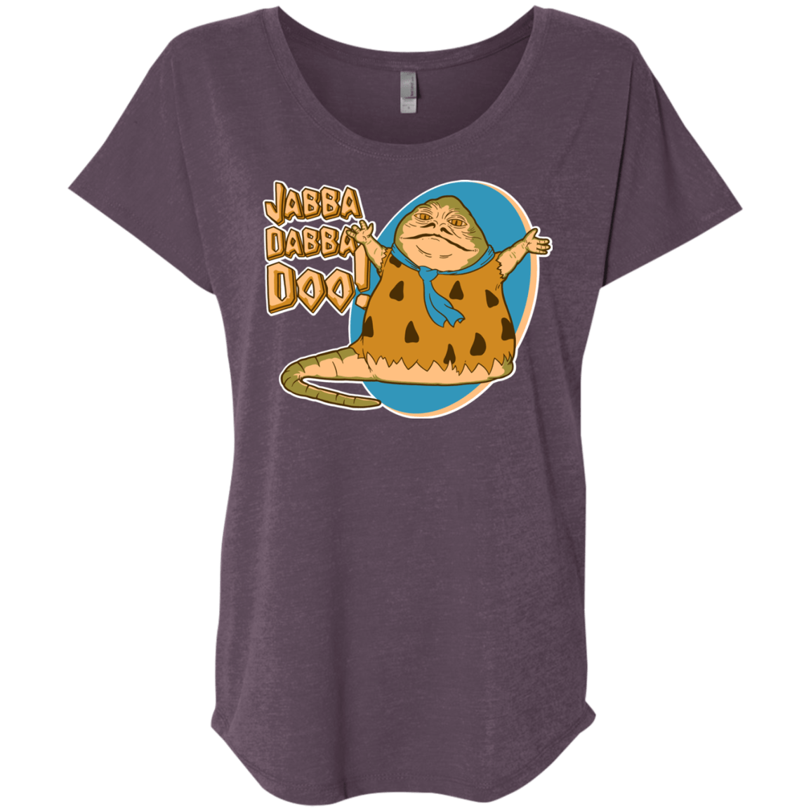 T-Shirts Vintage Purple / X-Small Jabba Dabba Doo Triblend Dolman Sleeve