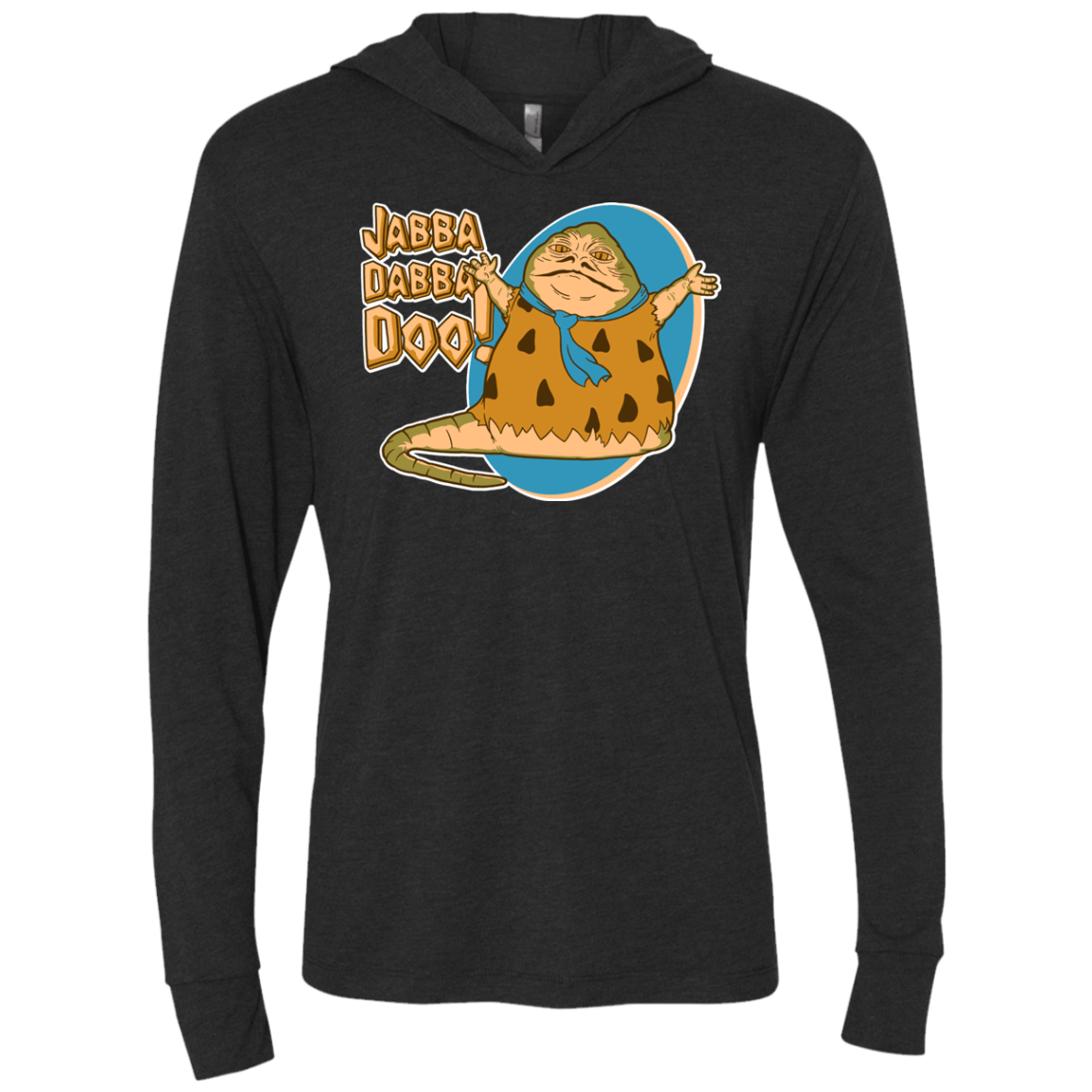 T-Shirts Vintage Black / X-Small Jabba Dabba Doo Triblend Long Sleeve Hoodie Tee