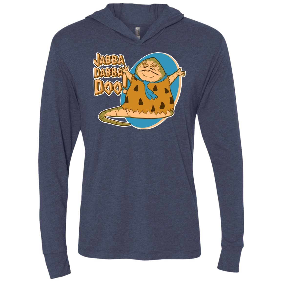 T-Shirts Vintage Navy / X-Small Jabba Dabba Doo Triblend Long Sleeve Hoodie Tee