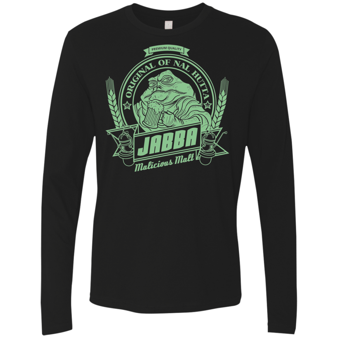T-Shirts Black / S Jabba Malt Men's Premium Long Sleeve