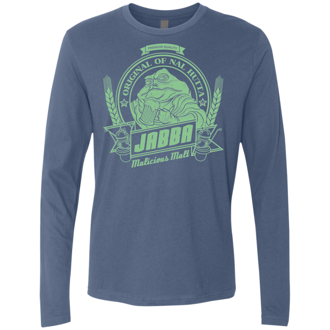 T-Shirts Indigo / S Jabba Malt Men's Premium Long Sleeve