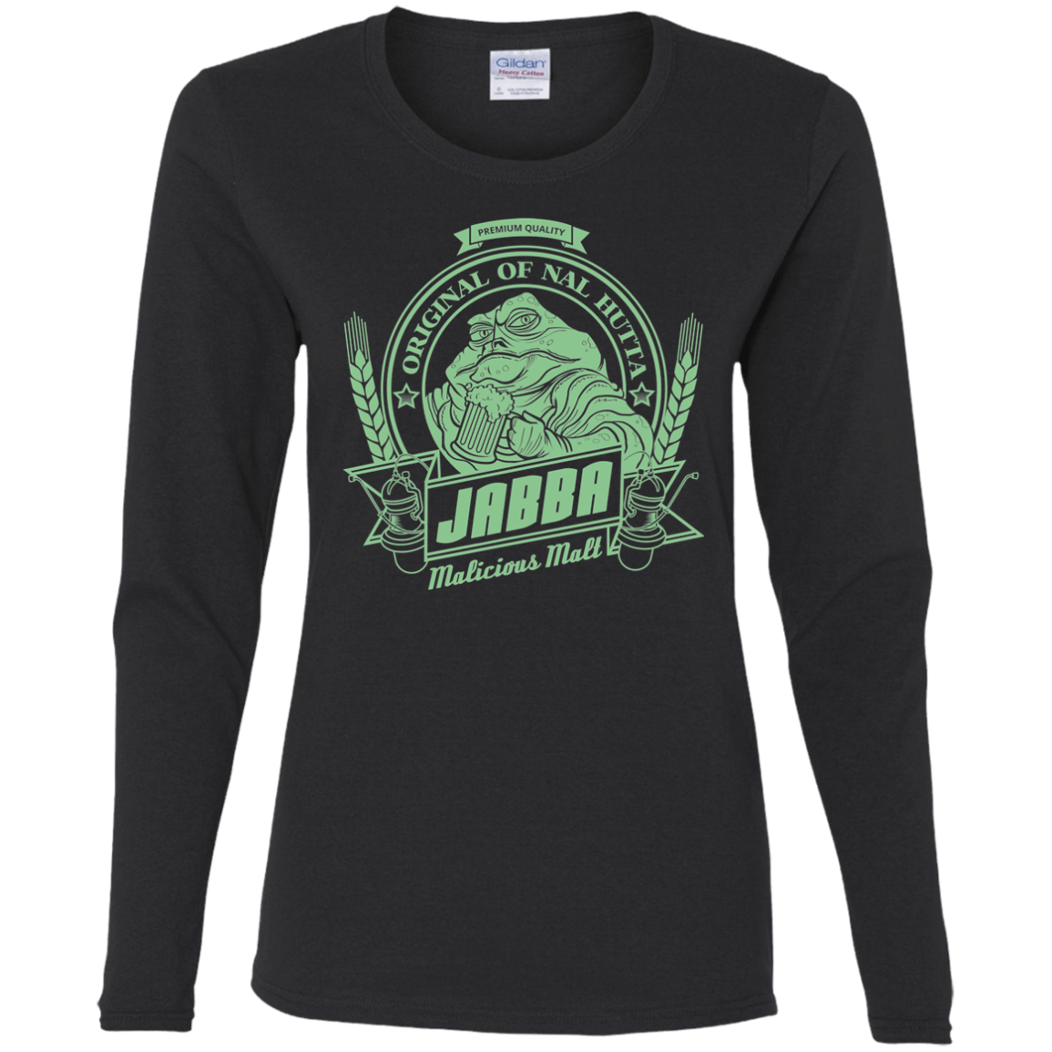 T-Shirts Black / S Jabba Malt Women's Long Sleeve T-Shirt