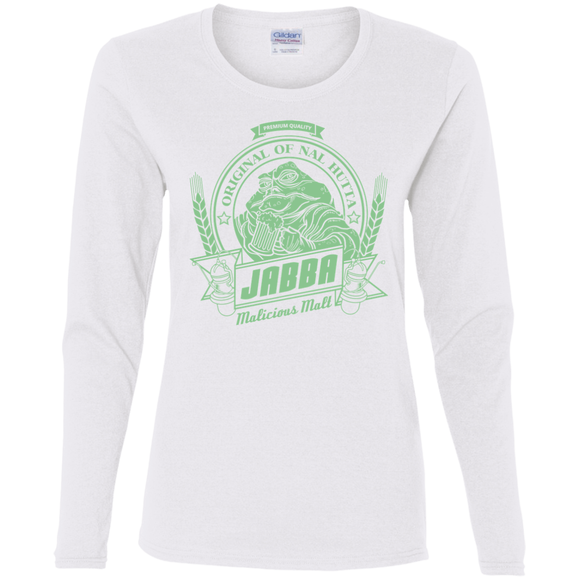 T-Shirts White / S Jabba Malt Women's Long Sleeve T-Shirt