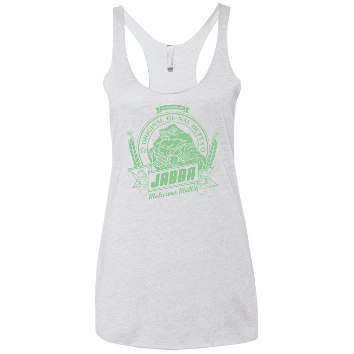 T-Shirts Heather White / X-Small Jabba Malt Women's Triblend Racerback Tank
