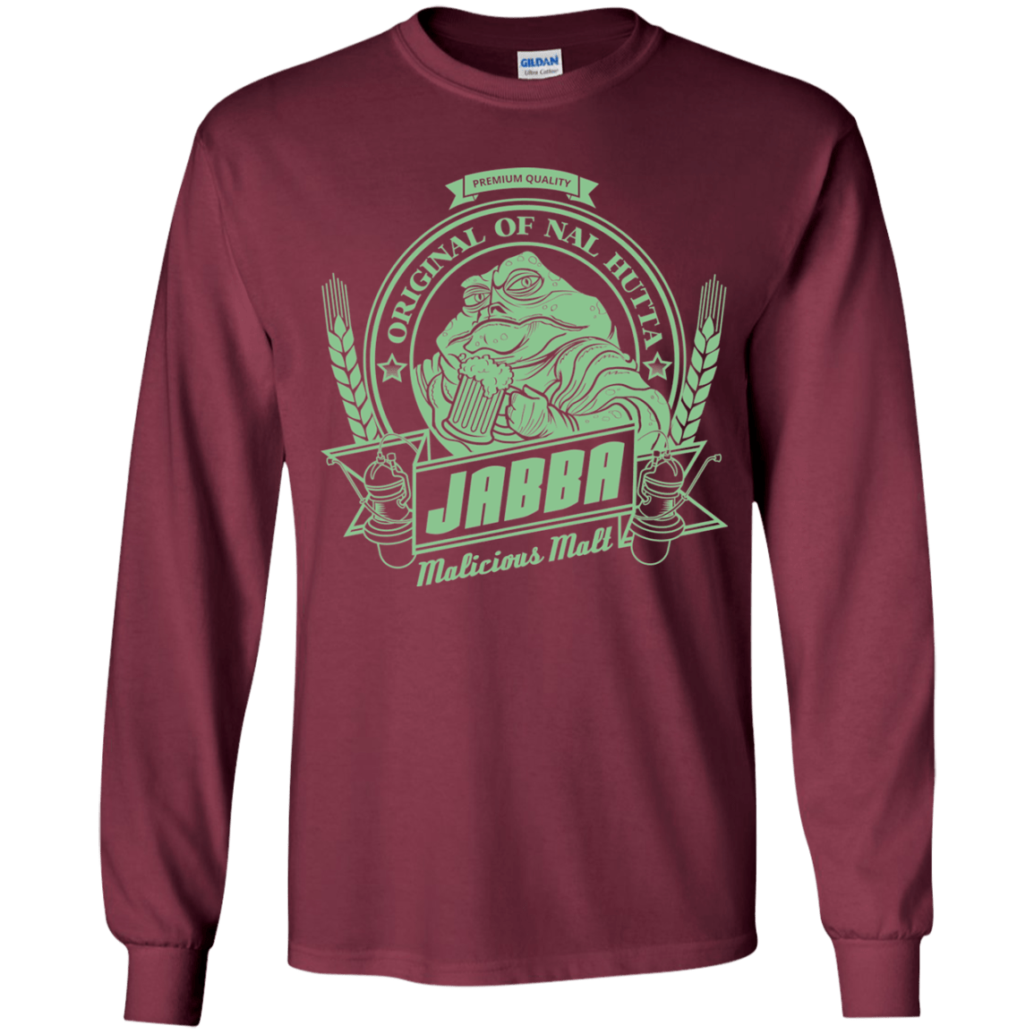 T-Shirts Maroon / YS Jabba Malt Youth Long Sleeve T-Shirt