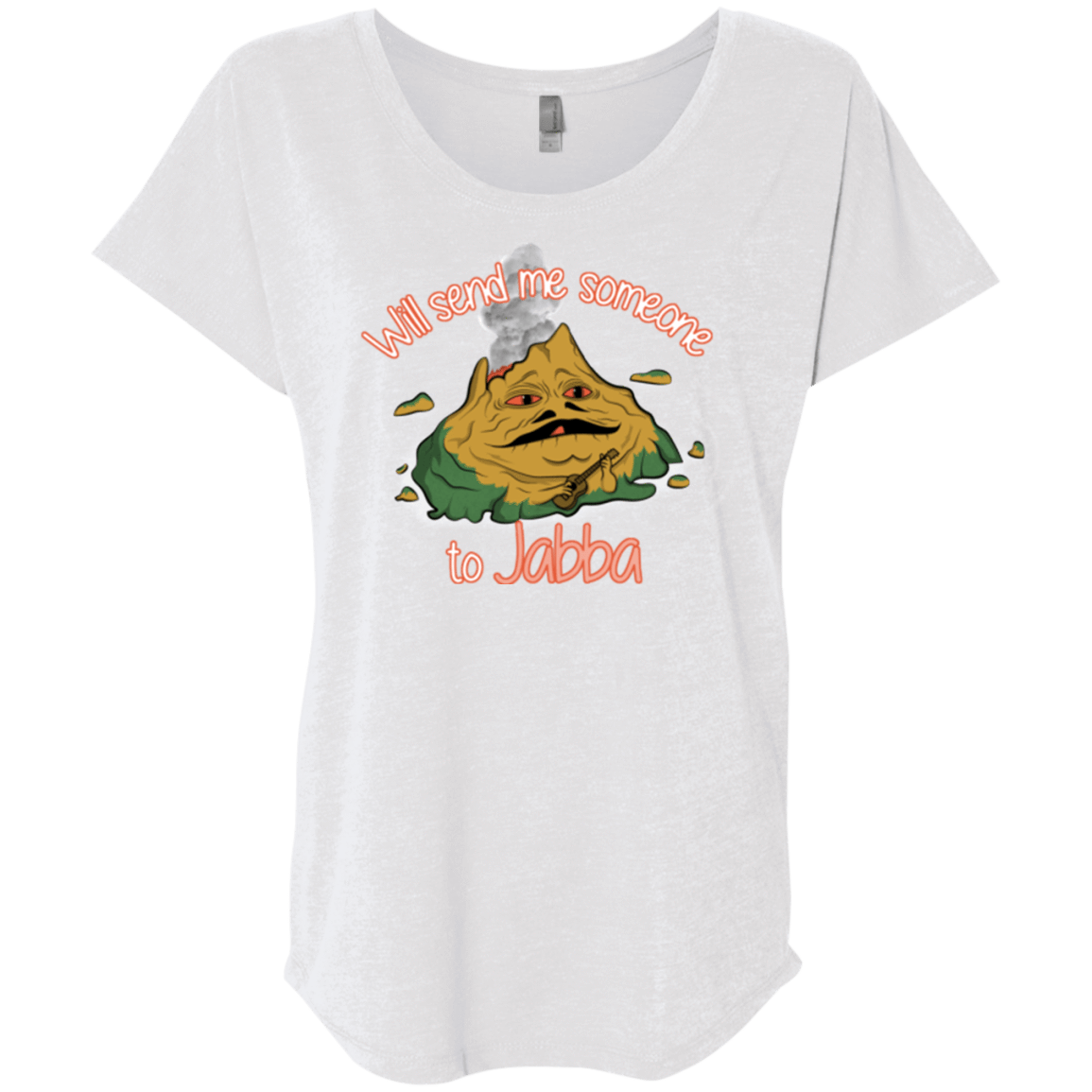 T-Shirts Heather White / X-Small Jabba Triblend Dolman Sleeve