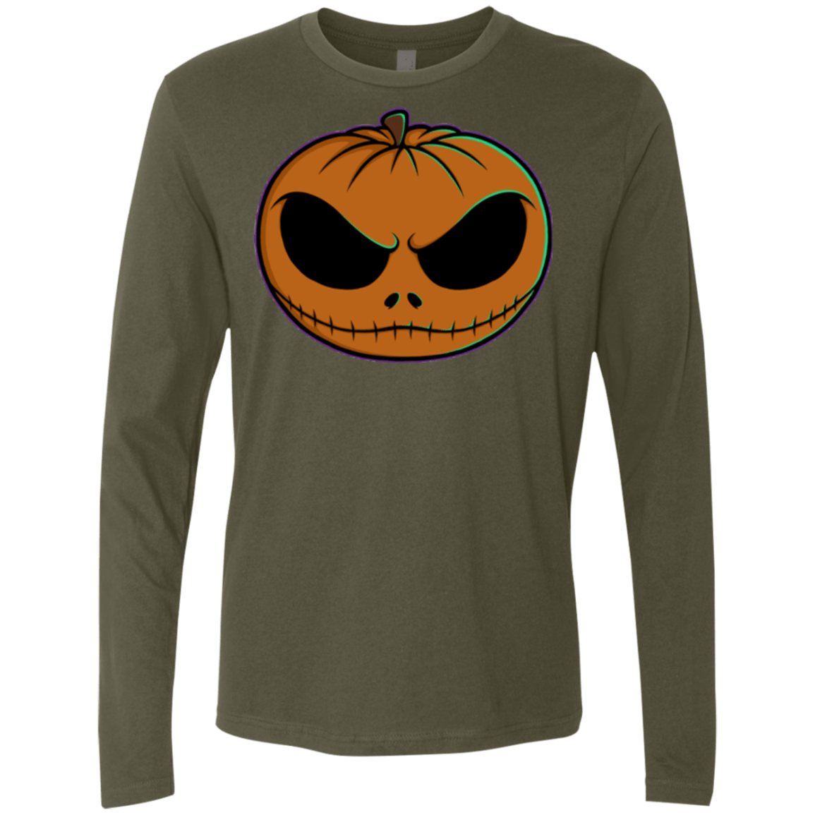 T-Shirts Military Green / Small Jack O Lantern Men's Premium Long Sleeve