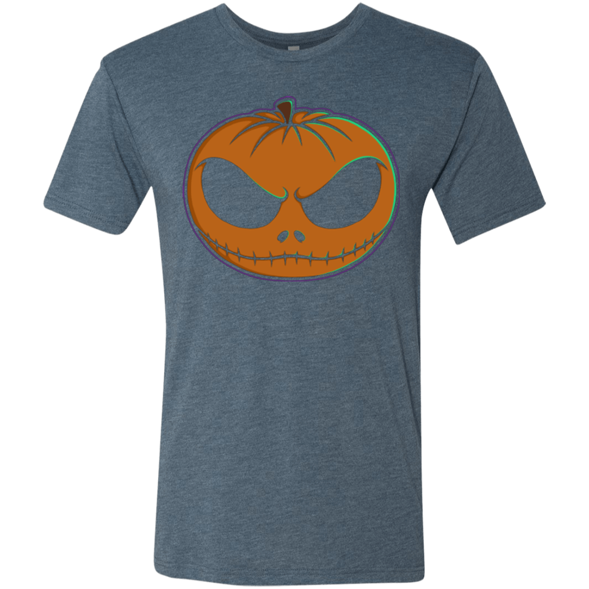 T-Shirts Indigo / Small Jack O'Lantern Men's Triblend T-Shirt