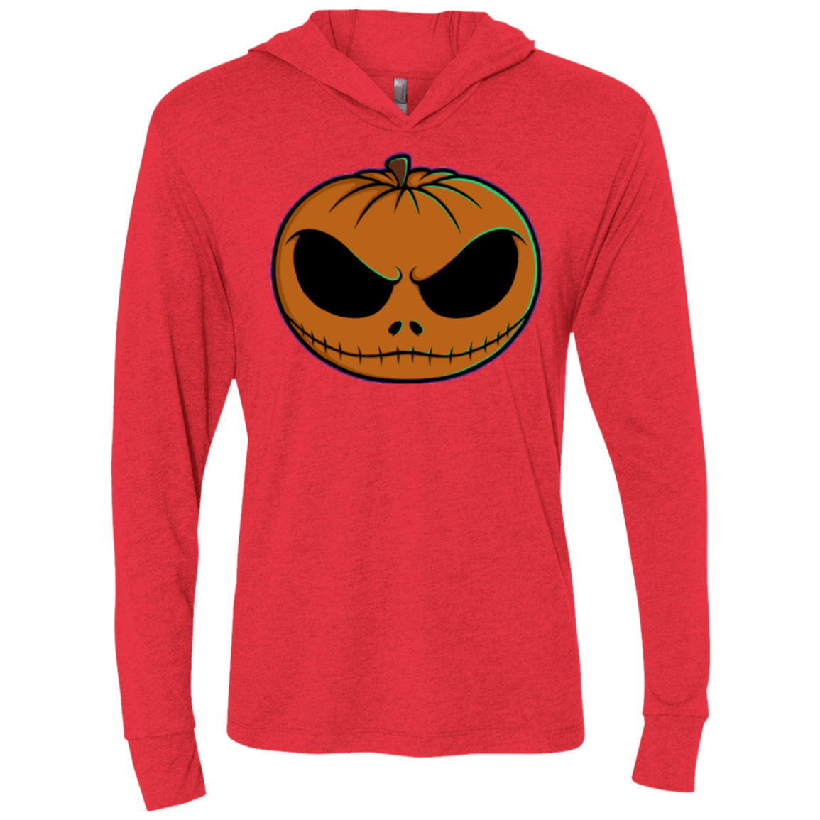 T-Shirts Vintage Red / X-Small Jack O Lantern Triblend Long Sleeve Hoodie Tee