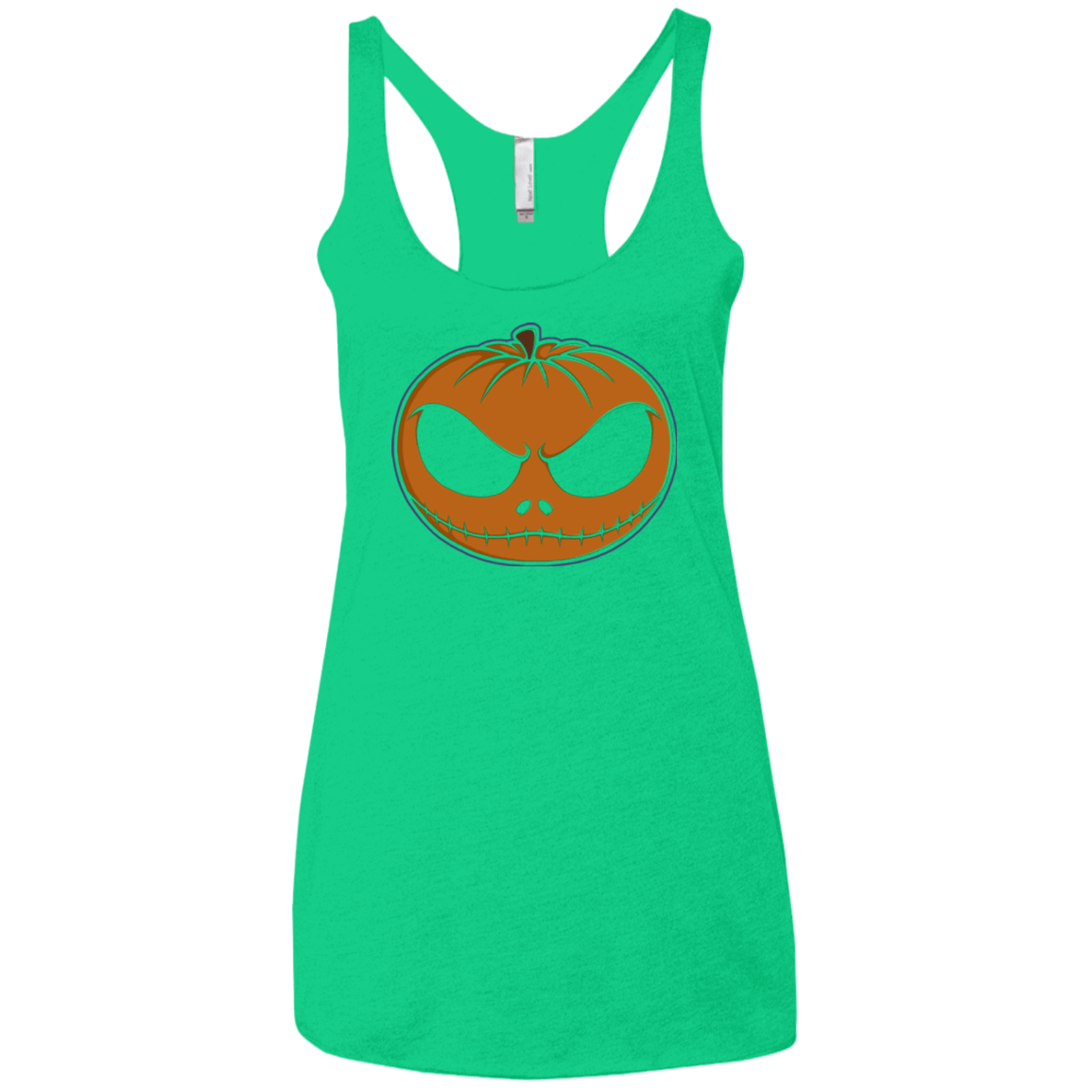 T-Shirts Envy / X-Small Jack O'Lantern Women's Triblend Racerback Tank