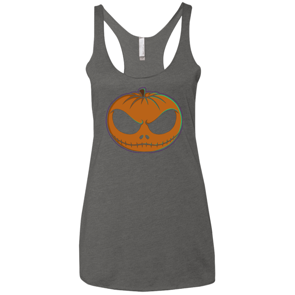 T-Shirts Premium Heather / X-Small Jack O'Lantern Women's Triblend Racerback Tank